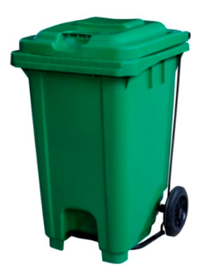 HDPE Garbage Trolley With Lid & Wheel EFG-802 120ltrs