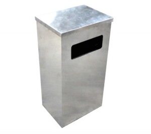 Stainless Steel Square Bin With Ashtray Bin EFH-1002